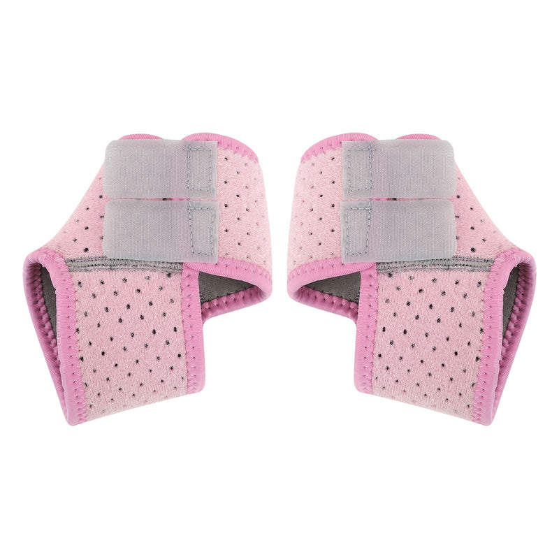 [Australia] - 2 Pack Ankle Braces for Kids Child Adjustable Mesh Compression Ankle Tendo Foot Support Protector Stabilizer Wraps Ankle Guards for Juvenile Sprains Injuries, Arthritis Relief, Joint Pain, Ankle Sore Small: (Pack of 2) Pink 