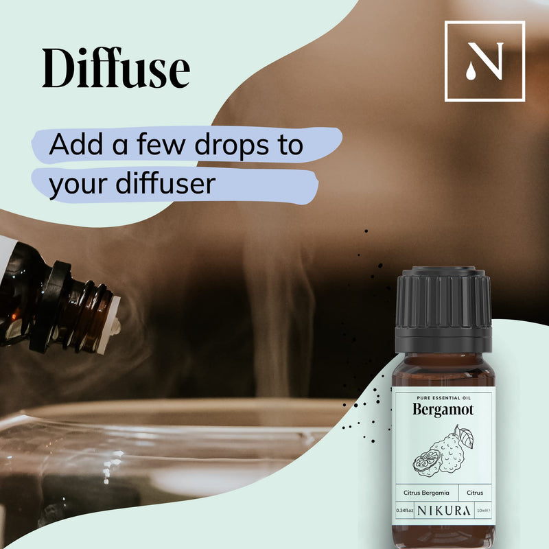 [Australia] - Nikura Citrus Selection Essential Oil Set - 5 x 10ml- 100% Pure Aromatherapy Oils - Bergamot Oil, Lemon Oil, Lime Oil, Tangerine Oil, Sweet Orange Oil 