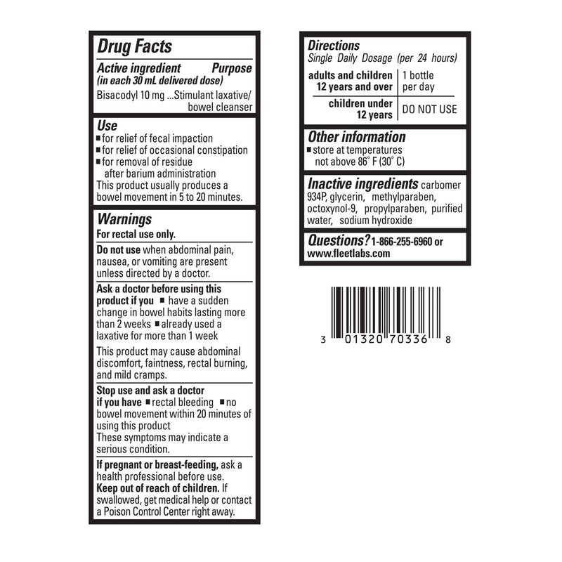 [Australia] - Fleet Laxative Bisacodyl Enema for Adult Constipation, 1.25 Fl Oz 