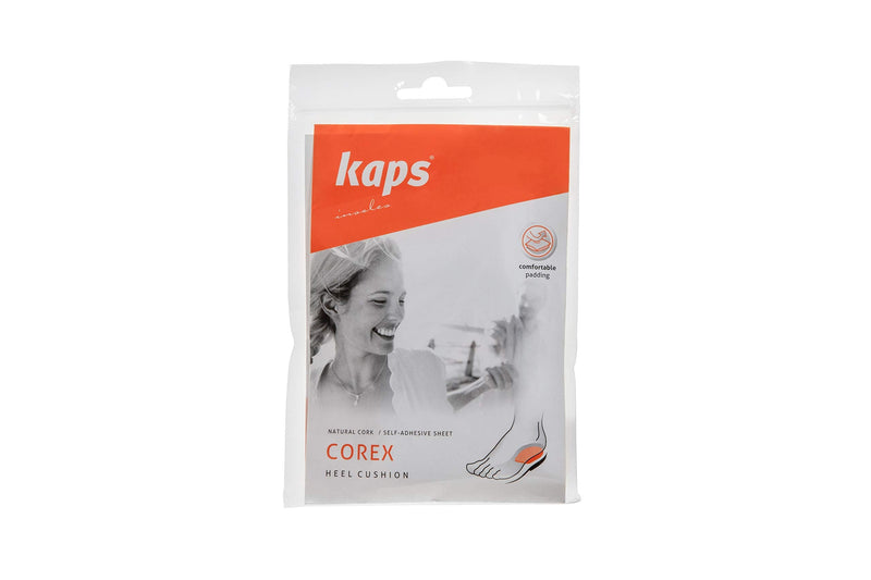 [Australia] - Kaps Natural Cork Heel Lift Support With Self-Adhesive Backing, Shock Absorbing Helps With Achilles Tendonitis Heel Spurs Heel Pain, Women / UK 2-7 / EUR 35-40, Beige 