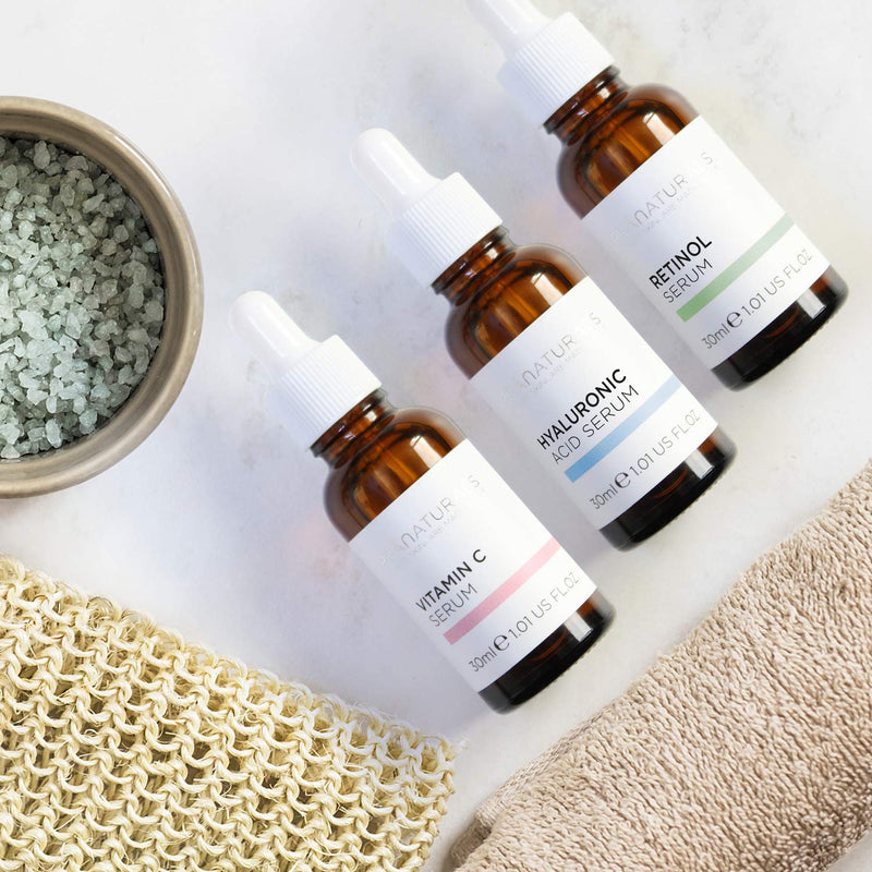 [Australia] - PraNaturals Skin Perfector Face Serum Kit 3x30ml ‚Äì Hyaluronic Acid, Retinol & Vitamin C ‚Äì Skin Care Anti Ageing Lotion, Reduces fine lines and wrinkles, Enriched with natural oils and vitamins 