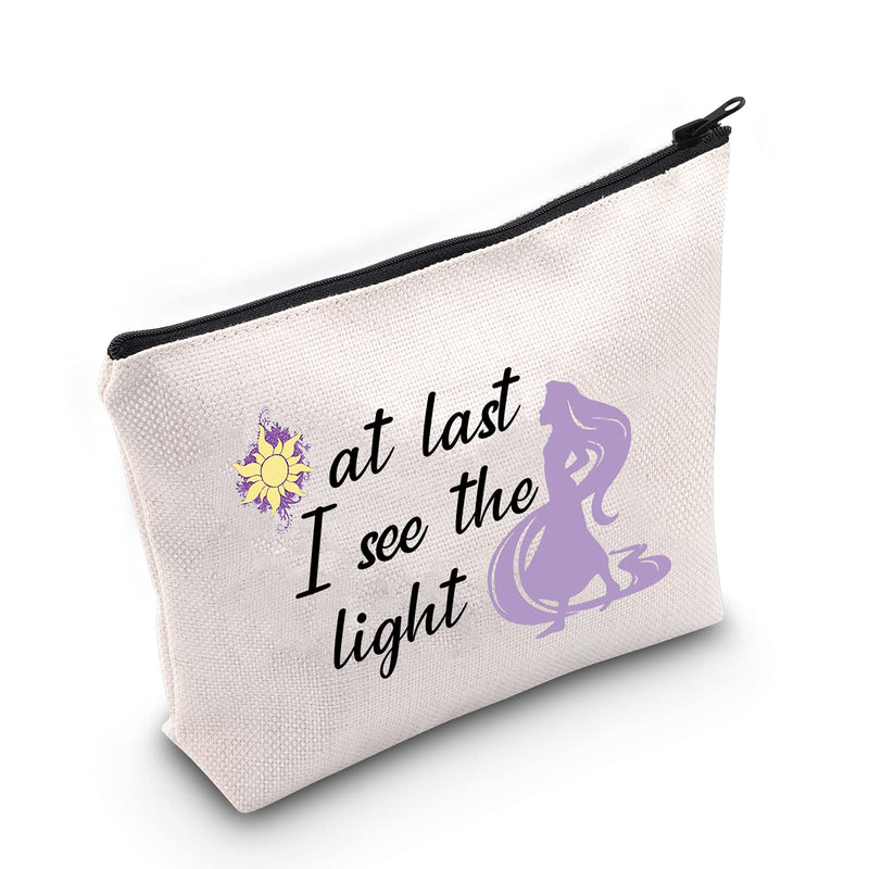 [Australia] - MYSOMY at Last I See The Light Cosmetic Bag Rapunzel Inspired Gifts Tangled Quote Gifts for Women Inspirational Gifts (Makeup Bag) Makeup Bag 