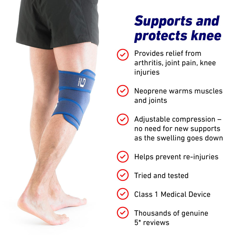 [Australia] - Neo G Knee Support Closed - Knee Braces for Arthritis, Joint Pain Relief, Chronic Aches, Knee Injuries, Runners Knee – for Daily Wear, Recovery - Adjustable Compression 