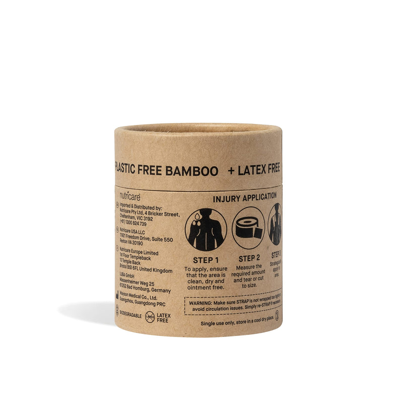 [Australia] - STRAP Natural Bamboo Body Tape - Biodegradable Sports Body Tape - 1 ct Pack of 1 