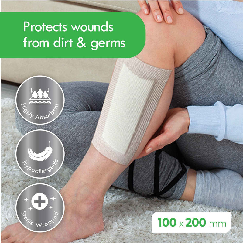 [Australia] - Pack of 30 Large Cutiderm Assorted Adhesive Sterile Wound Dressings Suitable for cuts and grazes, Diabetic Leg ulcers, venous Leg ulcers, Small Pressure sores 