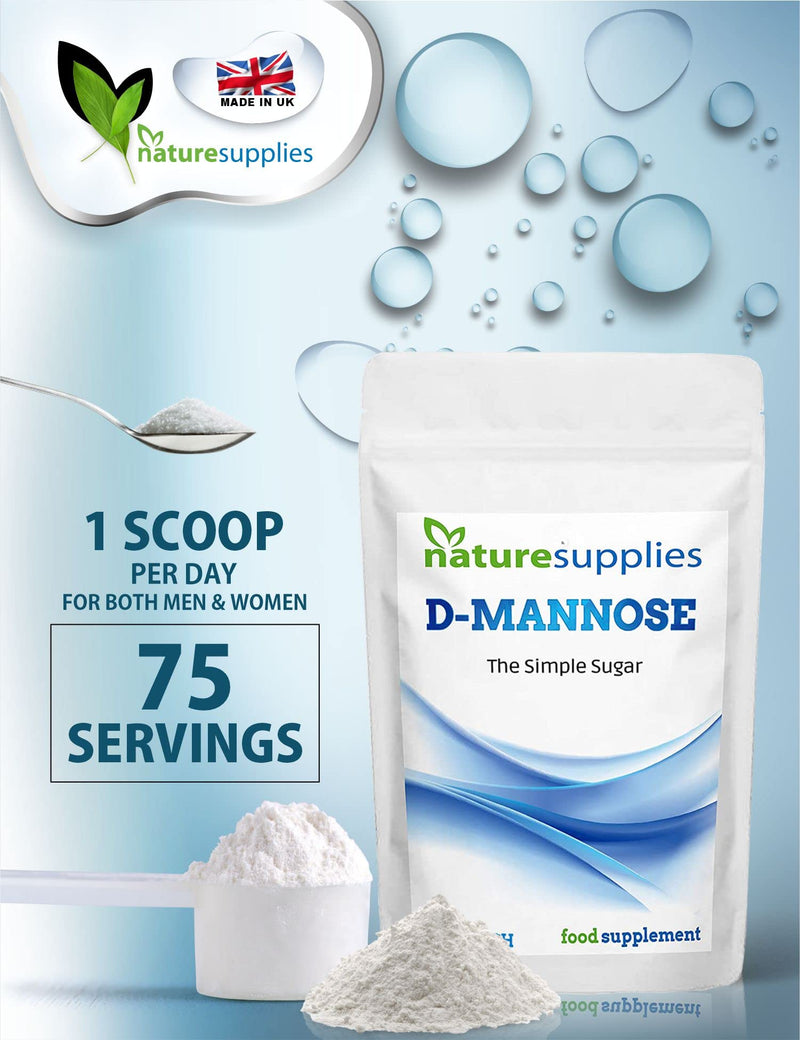 [Australia] - D-mannose Powder 150g - GMO Free - Vegan Friendly - Highly Concentrated Mannose, Pure Ingredients, No Chemicals in Our Supplements from Naturesupplies 