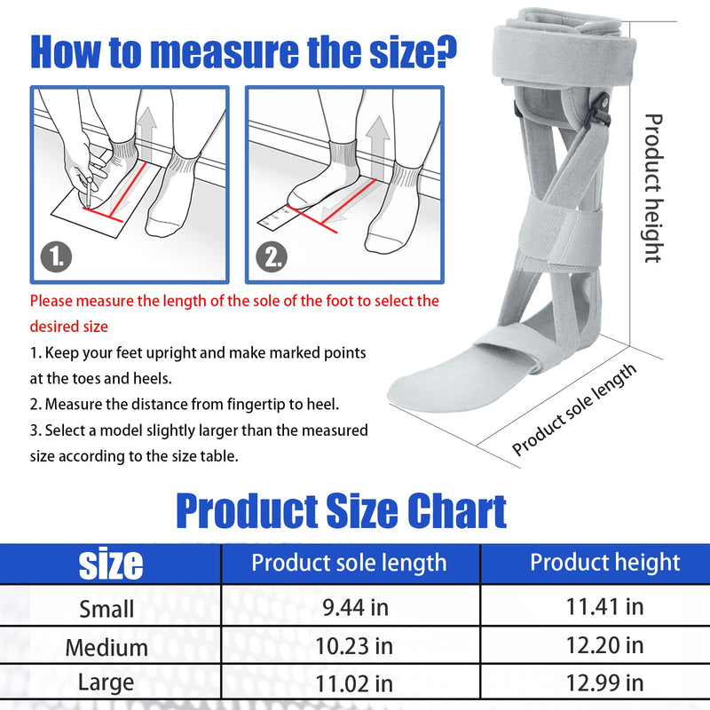 [Australia] - Afo Foot Drop Brace Splint Ankle Foot Orthosis Walking with Shoes or Sleeping for Stroke Hemiplegia（Medium-Left）… Medium-Left 