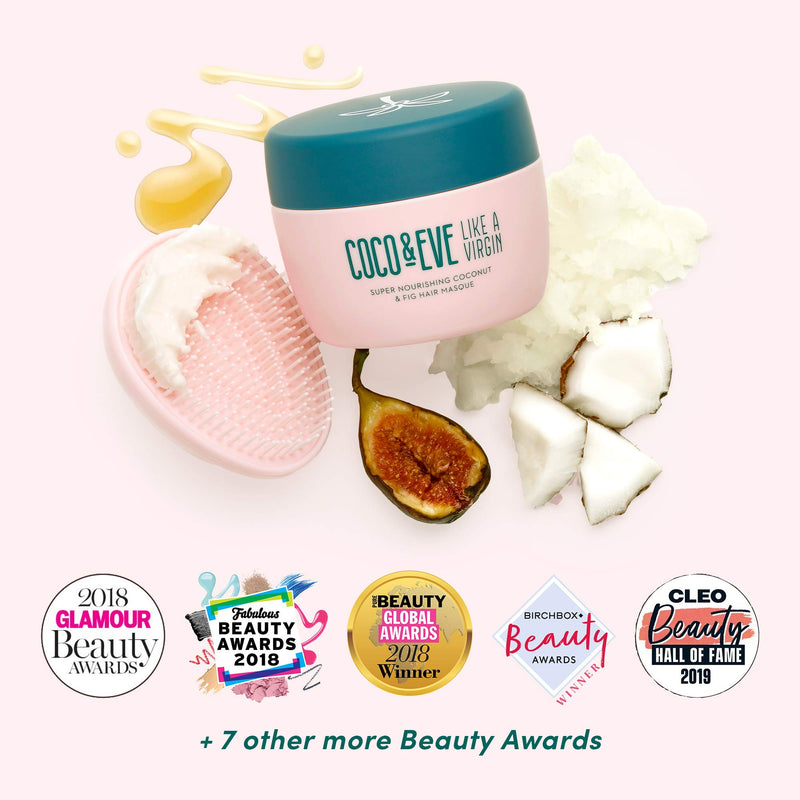 [Australia] - Coco & Eve Like a Virgin Hair Masque - Coconut & Fig Hair Mask for Dry Damaged hair with Shea Butter & Argan Oil for Hair Repair & Hydration | Deep Conditioning Mask Hair Treatment 