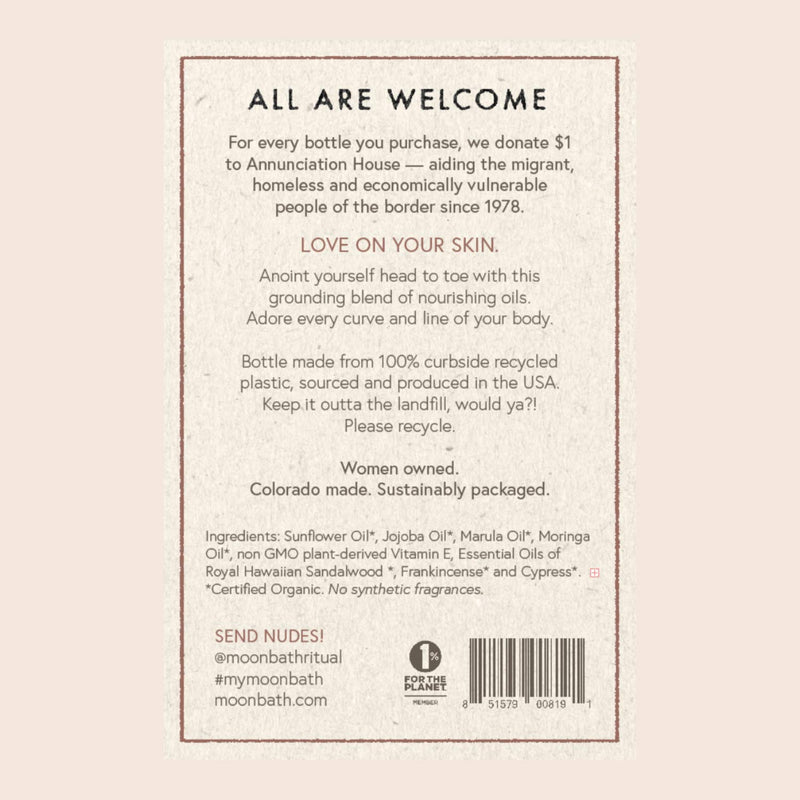 [Australia] - EVERY BODY Grounding Body Oil | Sunflower, Jojoba, Marula & Moringa Oils combined w/Sandalwood & Cypress to Calm, Nourish & Restore Skin. Organic & Clean Beauty. No Synthetic Fragrance, 12 oz. 