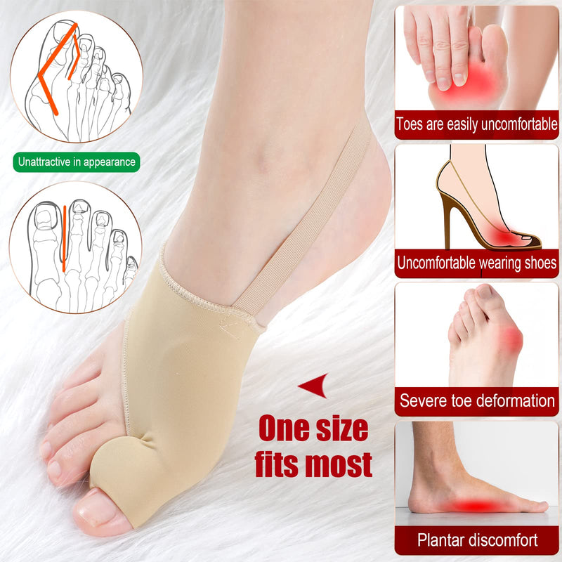 [Australia] - 4 Pairs Bunion Corrector Orthopedic Bunion Splint Bunion Foot Sleeve Hallux Valgus Correction Big Toe Straightener Pain Relief for Women, Day Night Support 