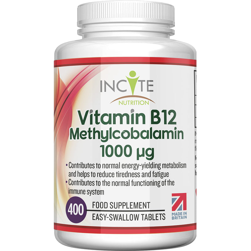 [Australia] - Vitamin B12 1000mcg | Methylcobalamin 400 Easy Swallow Vegan Tablets (12+ Month�s Supply) | High Strength Quality Vitamin B12 | Suitable for Vegetarian (Vitamin B12) 