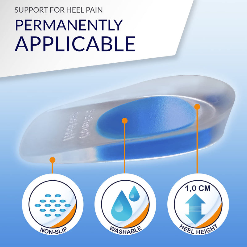 [Australia] - Heel Cushion Pads [2022] Heel Support for Plantar Fasciitis, Achilles Tendonitis and Heel Spur Pain - Gel Heel Pads - Inserts Cups, Size 6.5 to 11.0 - 4 Pieces 40-45 