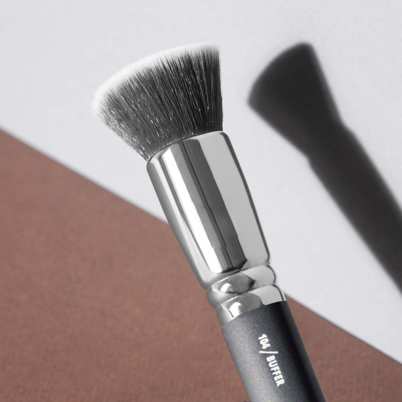 [Australia] - ZOEVA 104 Buffer Pure Synthetic Makeup Brush - Foundation, Natural Finish, Powder Brush, Soft Blend, Vegan, Dense Flat Top Makeup Brush 