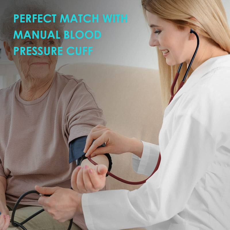 [Australia] - Clairre Single Head Stethoscope for Doctors/Nurses/Nursing Students, for Medical and Home Use (Burgundy Tube, Without EVA Case) Burgundy Tube 