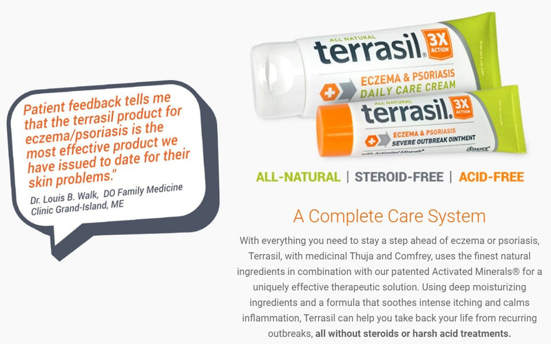 [Australia] - Eczema Cream - Triple Action Patented Natural Formula for Severe Eczema Psoriasis Outbreaks Rashes Rosacea Dermatitis Repairs Irritated Cracked Itchy Dry Skin by Terrasil - 85gm Tube 