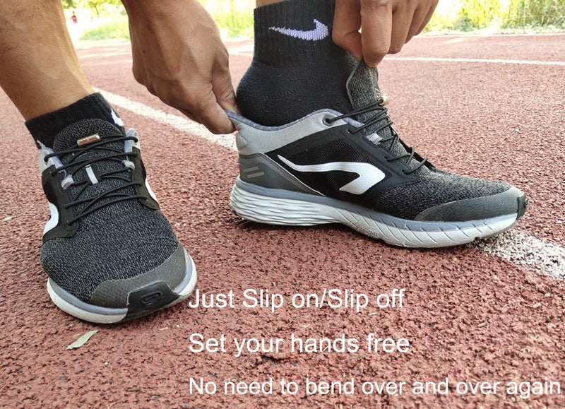 [Australia] - 4 Pairs No Tie Shoelaces Tieless for Adult,Kids,Elderly Sneaker Fits Many Shoes 4 Pairs(metal Connectors) 