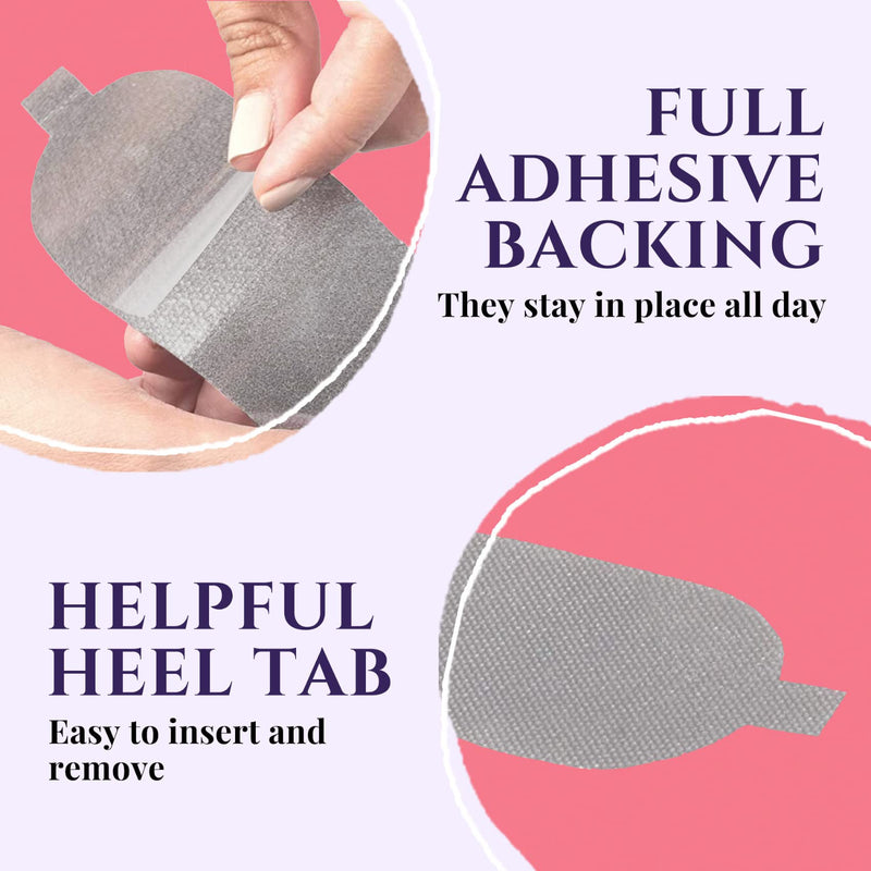 [Australia] - Accents Inserts - Shoe Inserts, Absorbent Shoe Insoles for Sweat and Odor, Ultra Thin Replaceable Barefoot Liners for Womens Shoes, Size 8-9, Slate Gray, 4 Pairs 