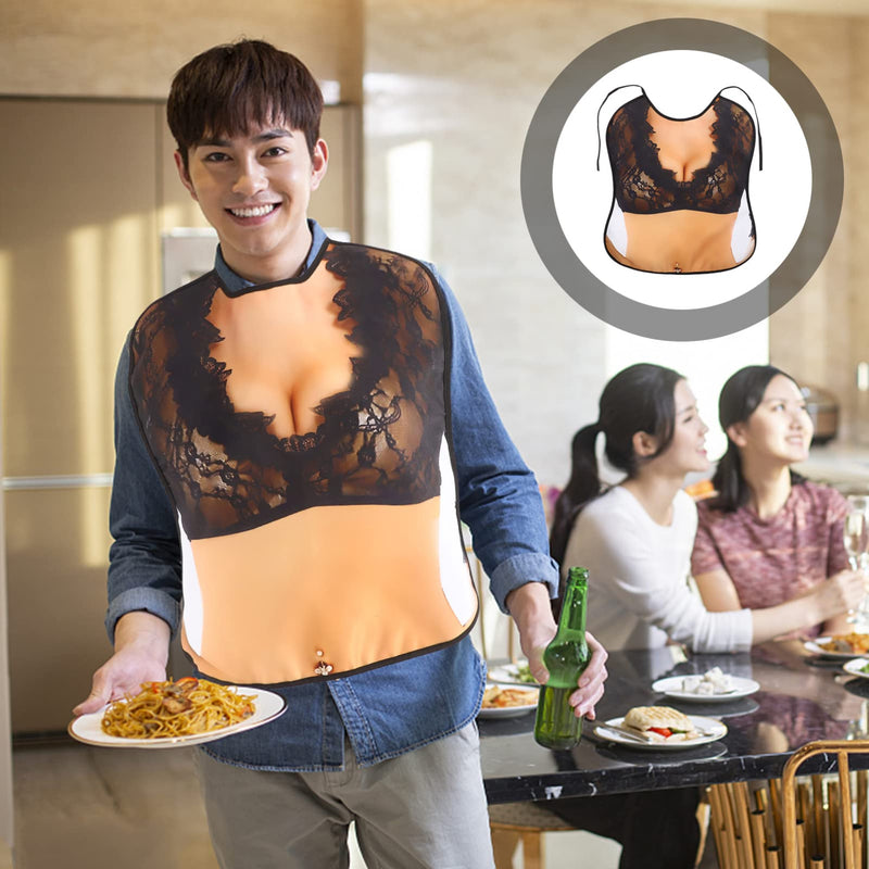 [Australia] - Beavorty Funny Adult Bibs Feeding Apron Washable Eating Clothing Protectors Baby for Adult Senior Elderly Disable Women and Men Dining Mealtime As Shown-2 