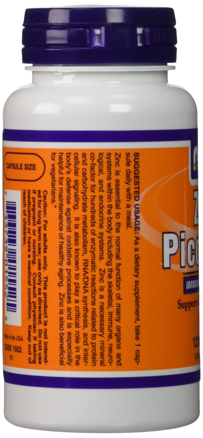 [Australia] - NOW Foods Zinc Picolinate 50mg,120 Capsules (Pack of 2) 