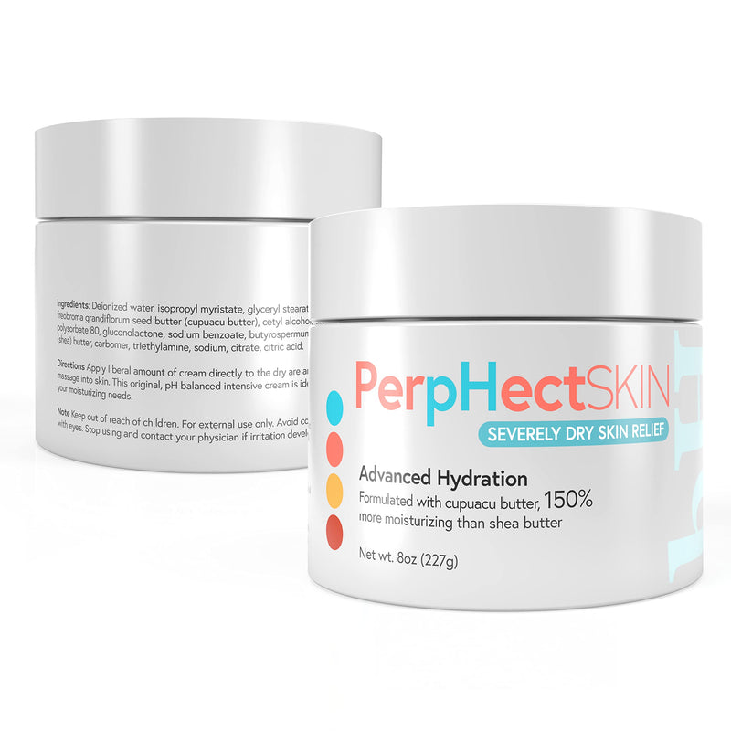 [Australia] - Severely Dry Skin Relief Cream with Cupuacu Butter, Shea Butter, Fragrance-Free, Lightweight, Long Lasting Moisturizer for Body & Face, Paraben-, Sulfate, Petrochemical-Free, Face Moisturizer, Face Cream, 8 Oz 