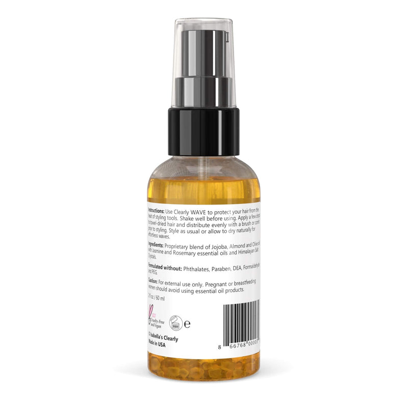 [Australia] - Clearly WAVE, Damage Control Hair Oil with Jojoba and Olive¬†|¬†Thermal Heat Protector for Sun, Flat Iron, Hot Blow Dry, Blowout | Prevent Damage, Breakage | Natural, Sulfate Free, Made in USA 