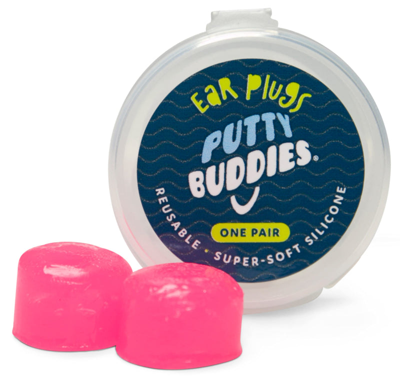 [Australia] - Putty Buddies Ear Plugs 10-Pair Pack - Soft Silicone Ear Plugs for Swimming & Bathing - Invented by ENT Physician - Block Water - Premium Swimming Earplugs - Doctor Recommended Purple/Teal/Magenta 