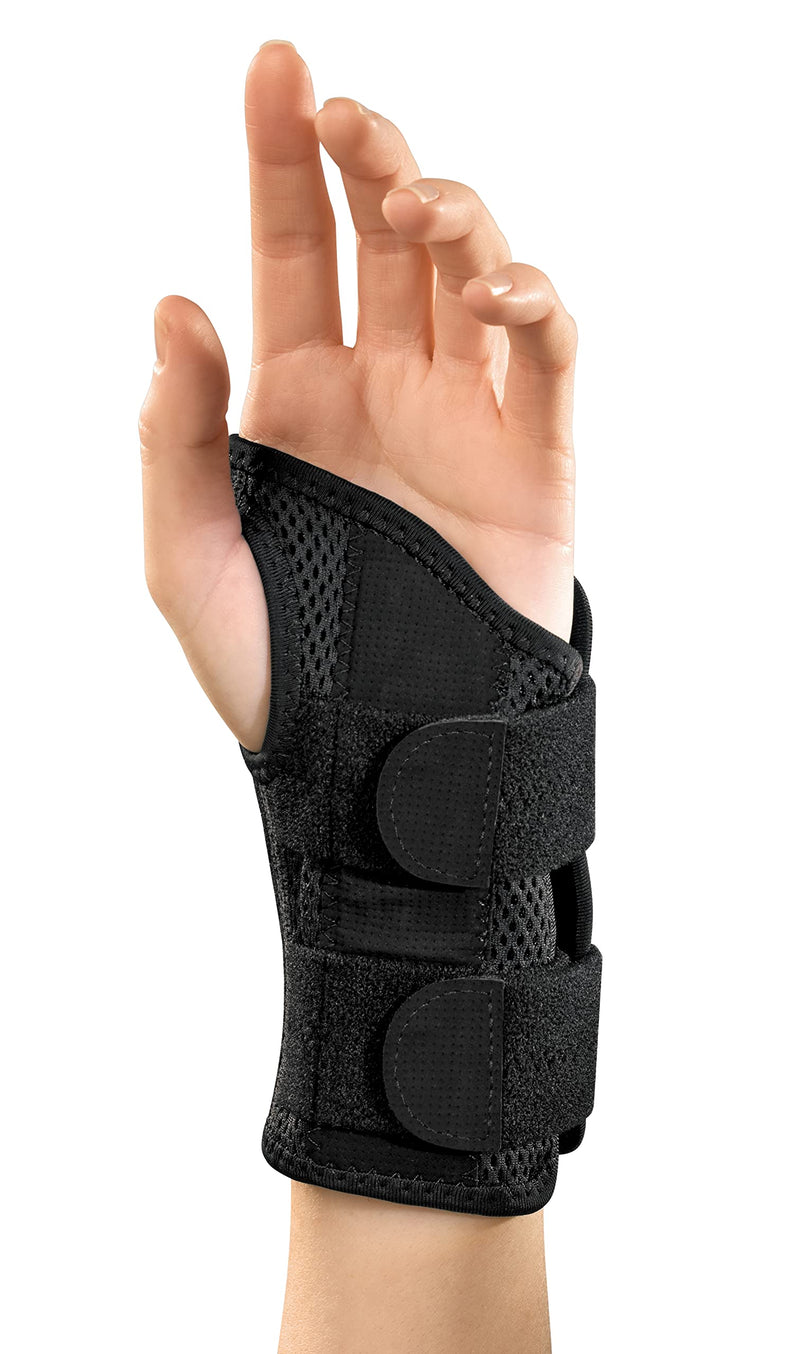 [Australia] - MUELLER Green Fitted Wrist Brace, Left Hand, Small/Medium (5-8), Black Small/Medium (Pack of 1) 