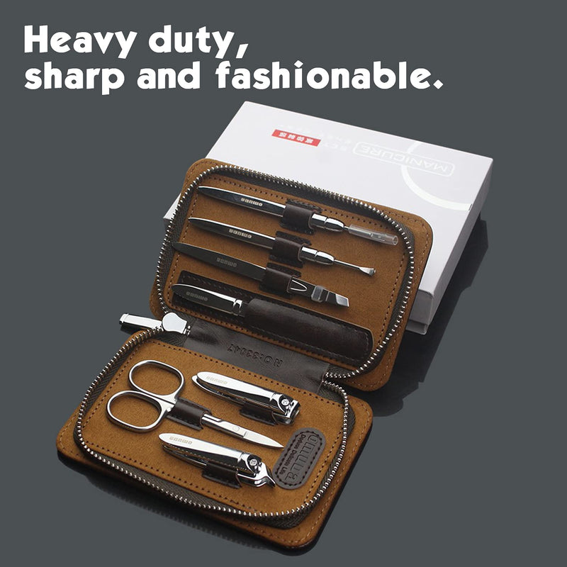 [Australia] - Manicure Set Nail Clippers Pedicure Kit Professional -7 Pieces Stainless Steel Grooming Kit, Manicure Kit Nail Clipper Set Nail Tools for Travel or Home 7 in 1 