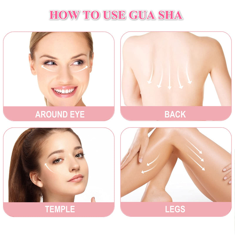 [Australia] - Gua Sha Facial Tool - Jade Stone Guasha Board for Face Body Sculpting/Boost Radiance of Complexion - Natural Gua Sha Scraping Tool 