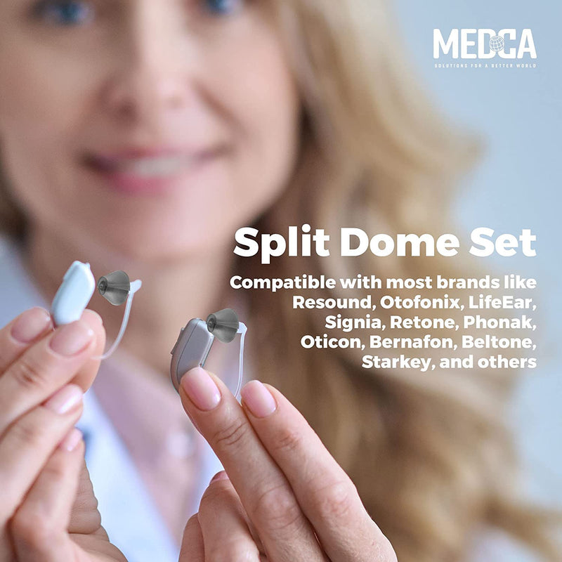 [Australia] - MEDca Standard Receiver Tulip Domes Compatible with GN Resound Sure Fit - 20-Pcs Universal Invisible Tip Replacement Ear Domes for BTE PSAP and Open Fit Models 