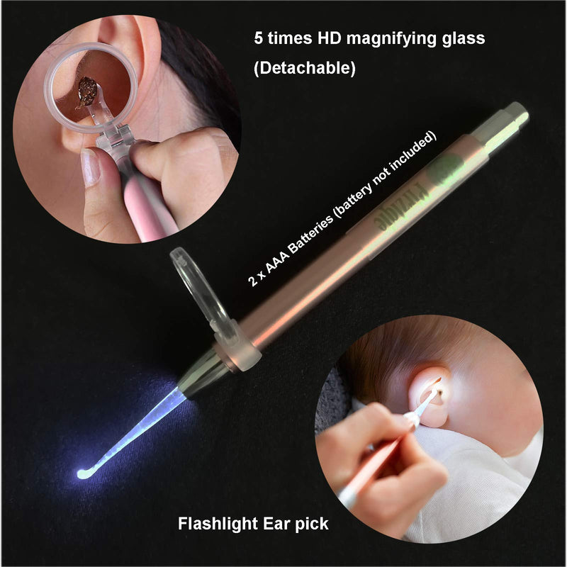 [Australia] - Ear Wax Removal Tool, Ear Cleaning Kits Safe Ear Irrigation Kit Ear Flush Kit for Adults Kids, Ear Wax Washer Device with LED Earwax Spoon, Basin, Bulb, Curette Kit, Towel, 40 Tips and Storage Box 