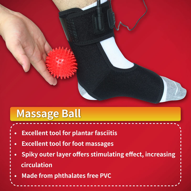 [Australia] - Creatrill Heated Achilles Tendonitis / Plantar Fasciitis Foot Ankle Wrap With 3 Level Controller, Pad for moist heat Therapy, injuries Pain Relief for Sprains, Strains, Arthritis, Torn Tendons 
