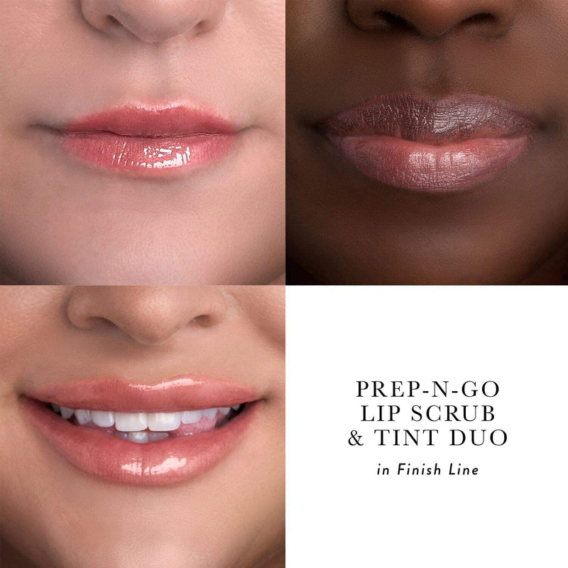 [Australia] - LAURA GELLER NEW YORK Prep-n-Go 2-in-1 Lip Scrub and Lip Oil Tint, Lip Hydrating Oil and Exfoliator, Finish Line 