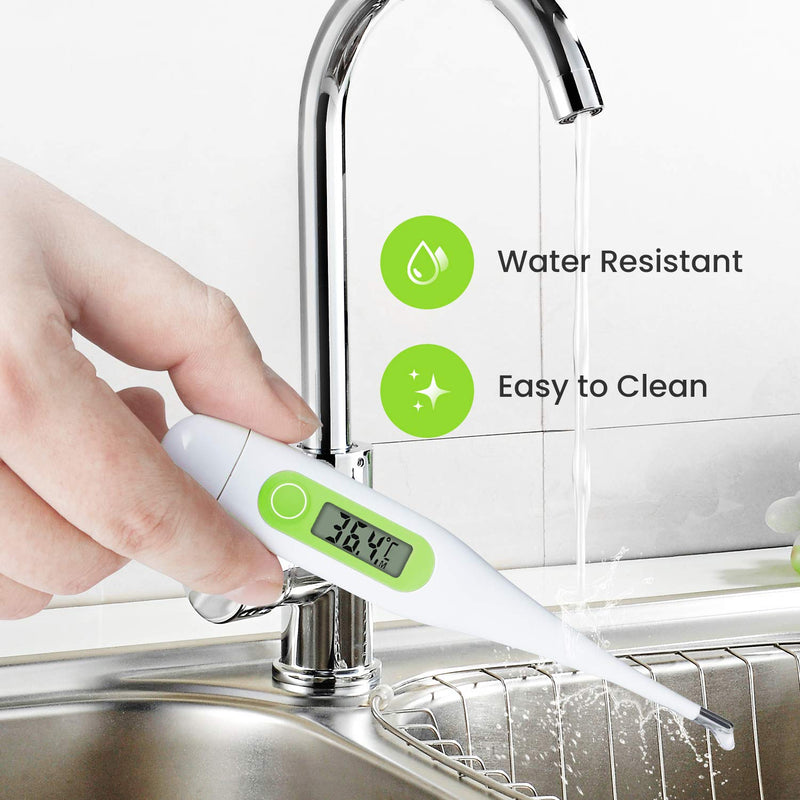 [Australia] - Femometer Digital Thermometers, Oral Thermometer Adults Kids Babies, Accurate Switchable Body Temperature Thermometer, Green 