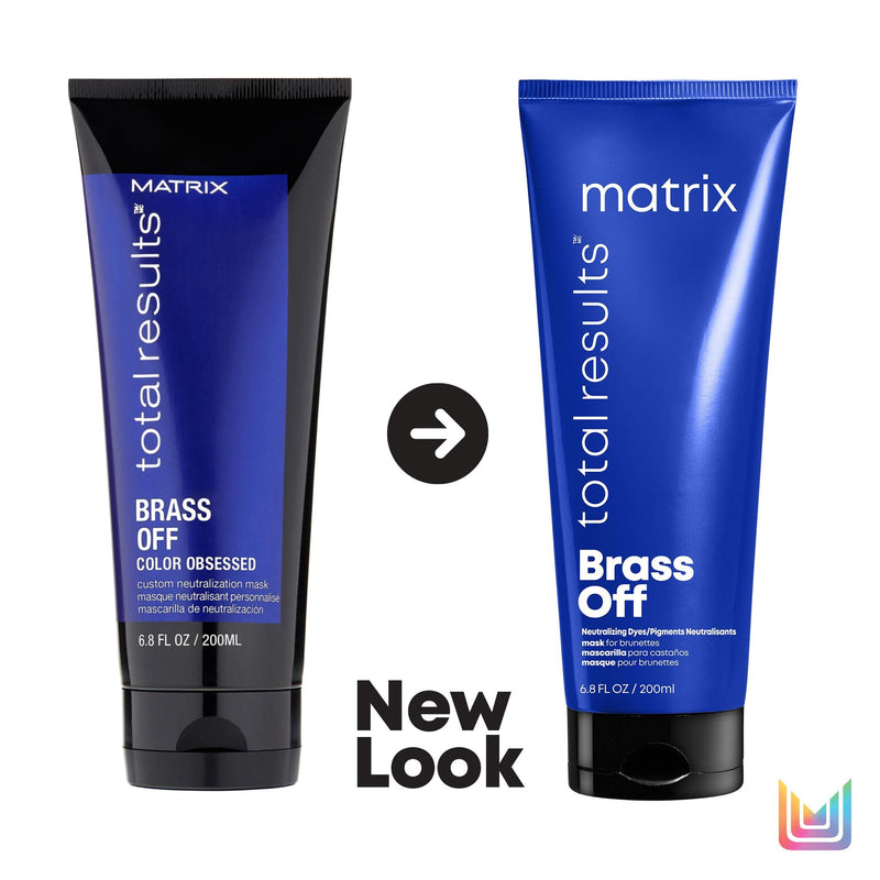 [Australia] - Matrix | Total Results | Brass Off | Brunette Blonde Toning Blue Mask | For Brassy Orange Lightened Brunette Blonde Hair, 200 ml 