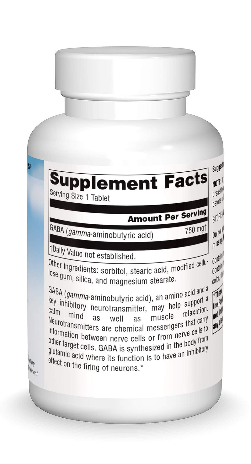 [Australia] - Source Naturals Serene Science GABA 750 mg Calm Mind - 90 Tablets 