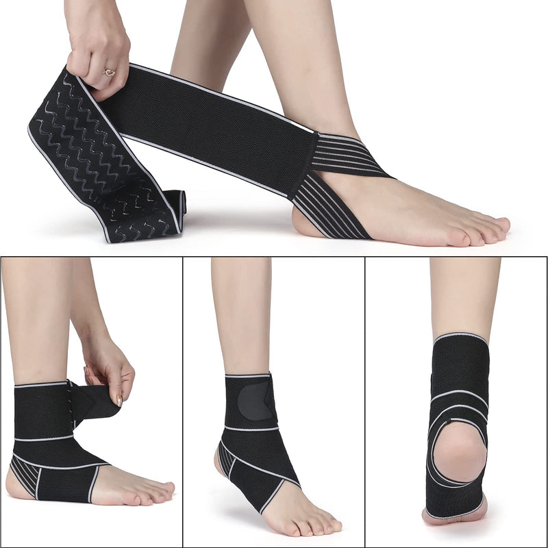 [Australia] - Ankle Support,Ankle Brace for Men and Women, Adjustable Ankle Compression Brace for Plantar fasciitis, arthritis sprains, muscle fatigue or joint pain, heel spurs, foot swelling,Suitable for Sports 1 Grey 