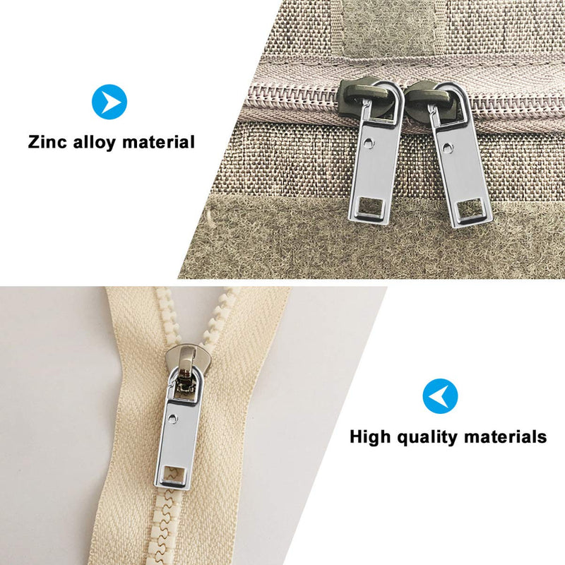 [Australia] - Milisten 5pcs Zipper Pull Tabs Replacement Zip Fixer Zipper Tags Repair for Clothes Suitcase Backpack DIY Craft Silver 