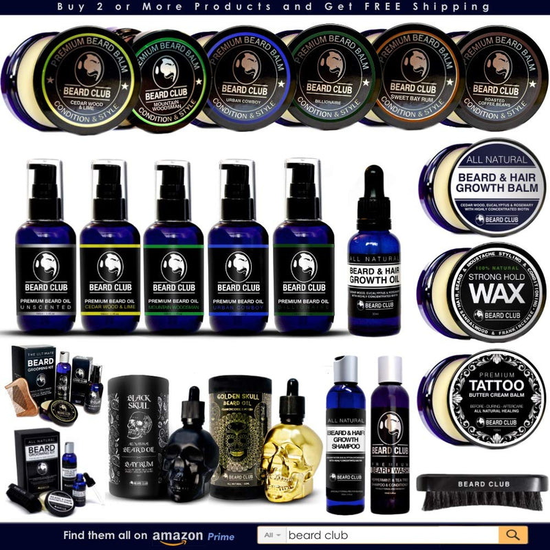[Australia] - All Natural Beard Balm For Beard & Hair Growth | With Biotin, Cedar Wood, Eucalyptus & Rosemary Oil | Beard Conditioner & Softener, Increase Growth, Reduce Patches, Style & Stop Itch & Flakes 