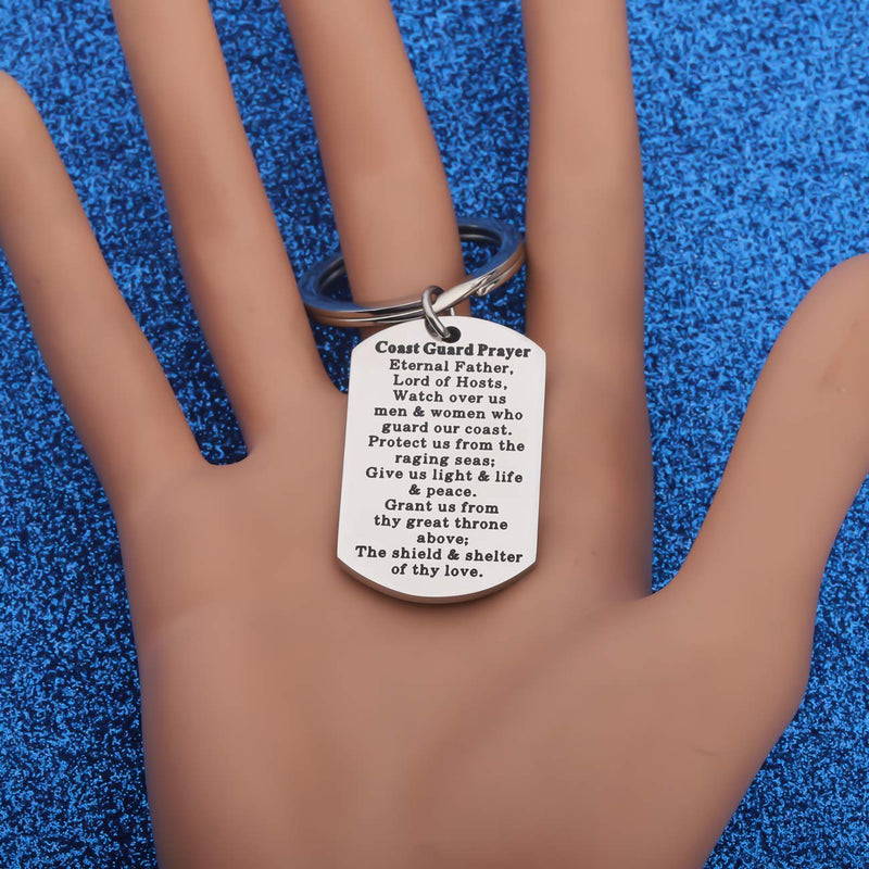 [Australia] - WUSUANED Coast Guard Gift Coast Guard Prayer Keychain Military Jewelry Deployment Gift 