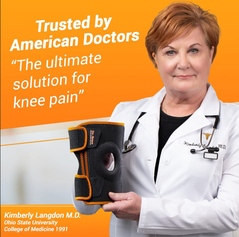 [Australia] - Dr. Brace ELITE Knee Brace with Side Stabilizers & Patella Gel Pads for Maximum Knee Pain Support and fast recovery for men and women-Please Check How To Size Video (Mars, Large) Mars 