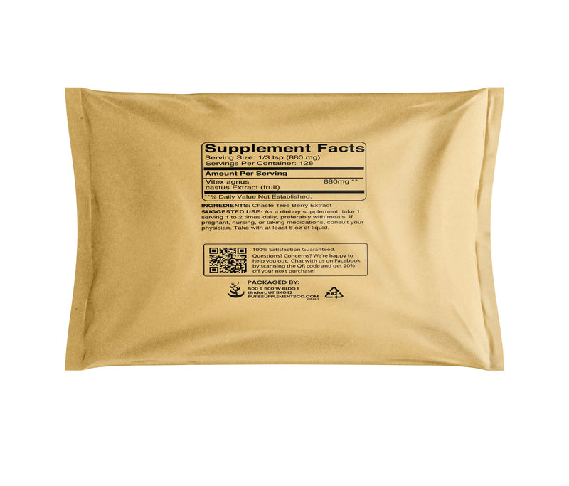 [Australia] - Pure Original Ingredients Chasteberry Extract (4oz) Vitex Agnus-Castus Tree, Non-GMO 4 Ounces 
