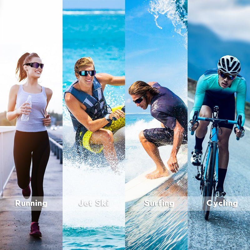 [Australia] - Polarized Sports Sunglasses for Men Women Youth Baseball Fishing Cycling Running Golf Motorcycle Tac Glasses UV400 Black Blue 