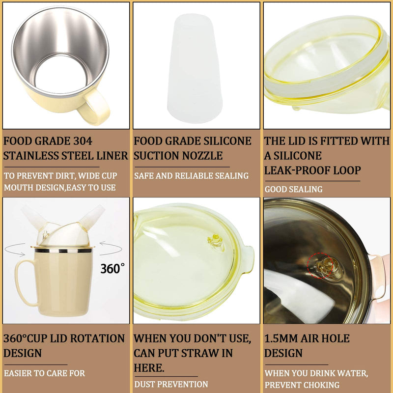 [Australia] - KIKIGOAL Convalescent Feeding Cup, Drinking Cup with Straw for Disabled Patient Maternity Drink Water Porridge Soup, Drinking Aids Wh 