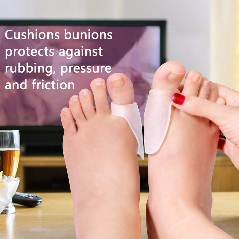 [Australia] - Promifun Gel Bunion Protector Shield, 10 Pack of Bunion Pads and Cushions, Bunion Guard for Big Toe, Relieve Foot Pain from Friction, Rubbing and Pressure Clear(10pcs) 