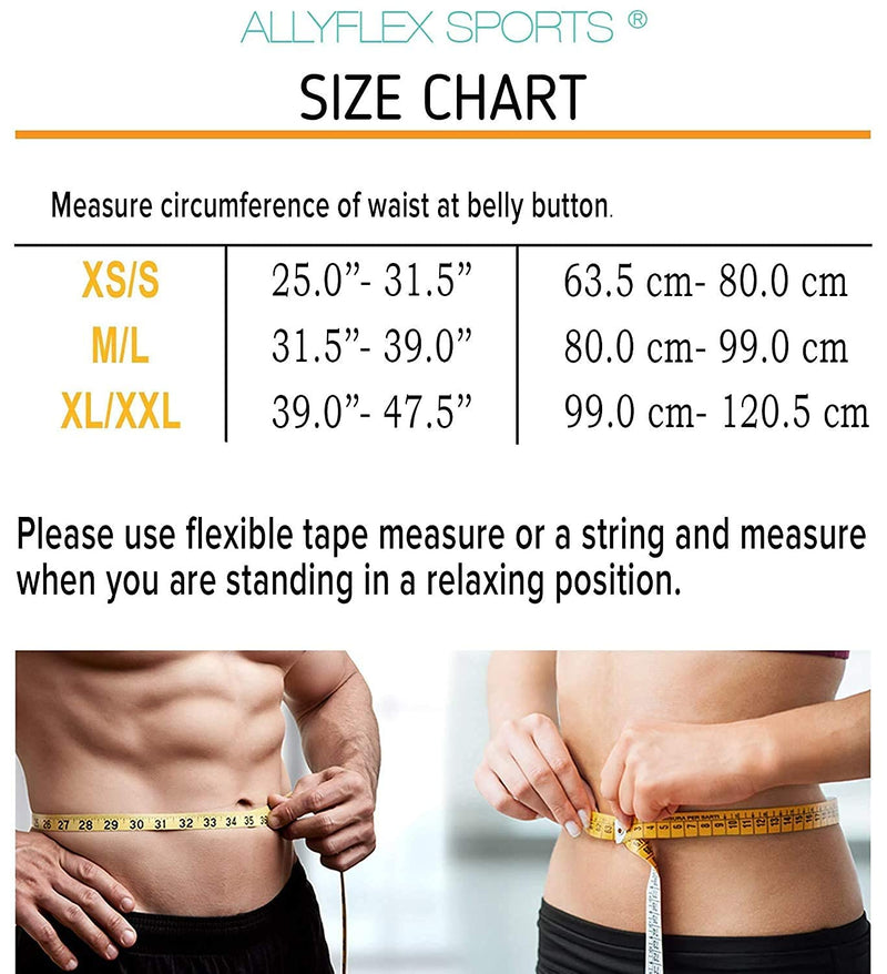 [Australia] - AllyFlex Sports® Lumbar Support - Back Brace For Men & Women Ergonomic Design and Lightweight Breathable Material Provide Back Support and Pain Relief for Waist - XS/S (25.0'' - 31.5'') XS/S (25.0'' - 31.5'') 