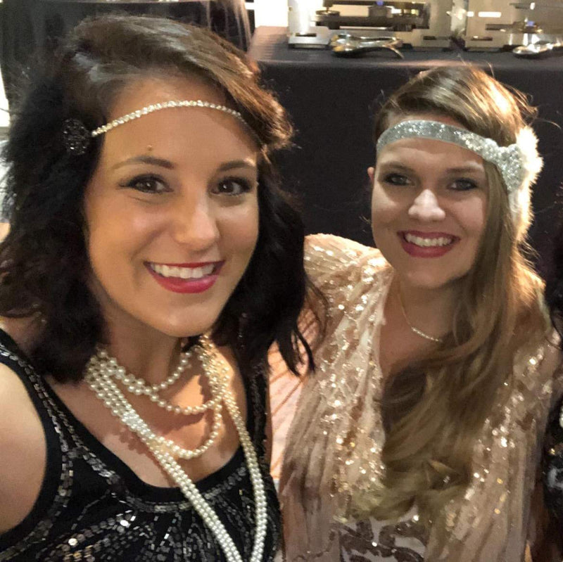 [Australia] - BABEYOND Vintage 1920s Flapper Headband Roaring 20s Great Gatsby Headpiece with Feather 1920s Flapper Gatsby Hair Accessories Black 