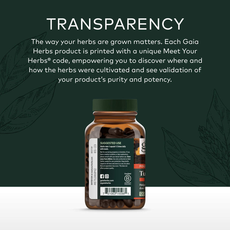 [Australia] - Gaia Herbs Turmeric Supreme Extra Strength - Helps Reduce Occasional Inflammation from Normal Wear & Tear - with Turmeric & Black Pepper - 120 Vegan Liquid Phyto-Capsules (Up to 120-Day Supply) 120 Count (Pack of 1) Standard Packaging 