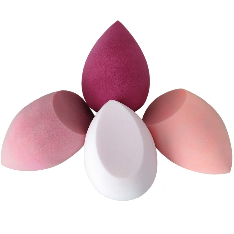 [Australia] - 4 Pcs Makeup Sponge Set Blender Beauty Foundation Blending Sponge, Flawless for Liquid, Cream, and Powder, Multi-colored Makeup Sponges, For Powder, Cream or Liquid Application by Qpeuim 