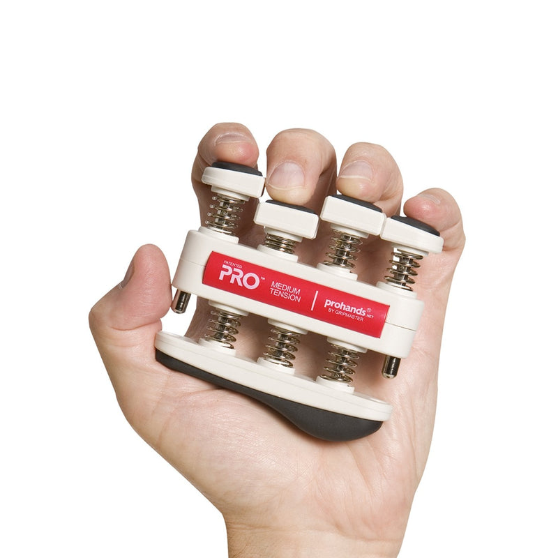 [Australia] - PROHANDS PRO Hand Exerciser, Finger Exerciser (Hand Grip Strengthener), Spring-Loaded, Finger-Piston System, Isolate and Exercise Each Finger 7 lb (Medium Tension) Red - Pro 